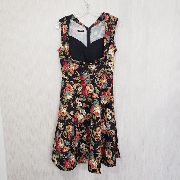 ACEVOG Floral print Pinup rock a billy Style Dress woman's size small - Picture 2 of 8